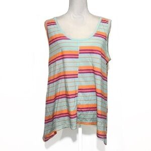 NWOT Blue Orange Purple Neon Beach Tank Top New